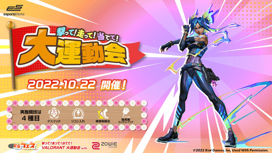 「E5フェス 撃って！走って！当てて！ VALORANT 大運動会 with ZOWIE」開催