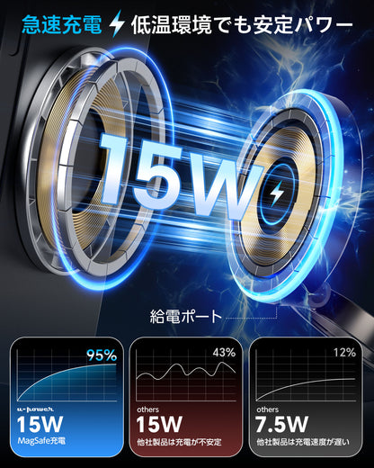 U-POWER R-1 Pro 15Wワイヤレス充電対応 車載スマホホルダー