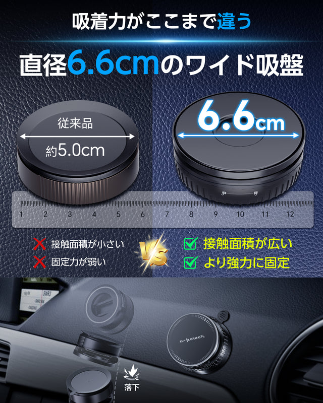 U-POWER R-1 Pro 15Wワイヤレス充電対応 車載スマホホルダー