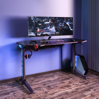 JC-2 ゲーミングデスク LED付き 幅140cm×奥行65cm