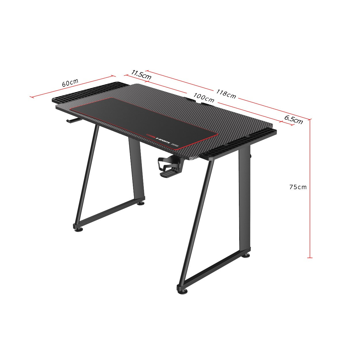 H-100 ゲーミングデスク パソコンデスク 幅100cm×奥行60cm PCデスク 勉強机 ワークデスク – U-POWER